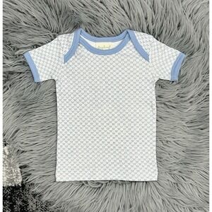 Sapling Boys 100%‎ Organic Cotton Blue SS Tee Size 3-6 Months NEW